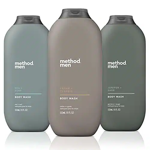 Method Men, Pack Body Wash Oz Each (Sea + Surf, Cedar + Cypress, Juniper + Sage)