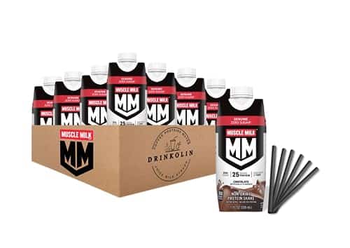 Muscle Milk Genuine Protein Shake Chocolate G Protein Zero Sugar Calcium Vitamins A C D G Fiber Energizing Snack Genuine Protein Shake Chocolate Fl Oz. Pack Muscle Milk Genuine Protein Shake, Chocolate, G Protein, Zero Sugar, Calcium, Vitamins A, C &Amp; D, G Fiber, Energizing Snack Genuine Protein Shake, Chocolate, Fl Oz. Pack
