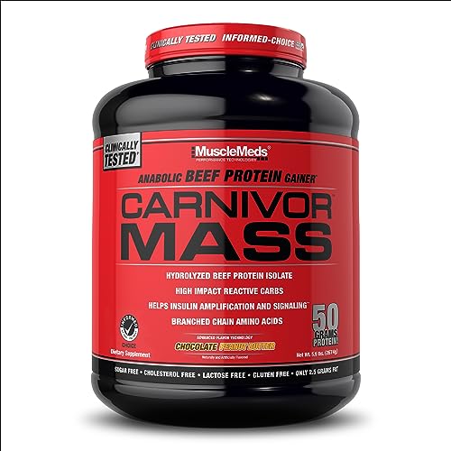Musclemeds Carnivor Mass Anabolic Beef Protein Gainer Chocolate Peanut Butter Pounds Packaging May Vary Musclemeds Carnivor Mass Anabolic Beef Protein Gainer, Chocolate Peanut Butter, Pounds (Packaging May Vary)