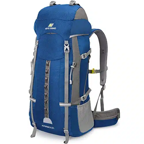 N Nevo Rhino Internal Frame Hiking Backpack Lll, Nylon Lightweight Camping Backpack With Rain Cover, High Performance Backpacking