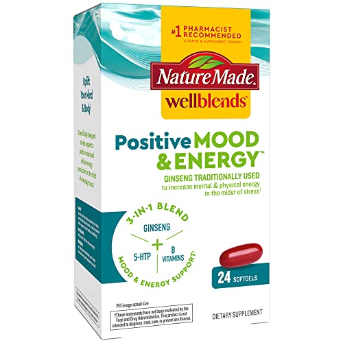 Nature Made Wellblends Positive Mood Energy Htp Thiamin Niacin Vitamin B Vitamin B And Pantothenic Acid Plus Ginseng Softgels Nature Made Wellblends Positive Mood &Amp; Energy, Htp, Thiamin, Niacin, Vitamin B, Vitamin B, And Pantothenic Acid, Plus Ginseng, Softgels
