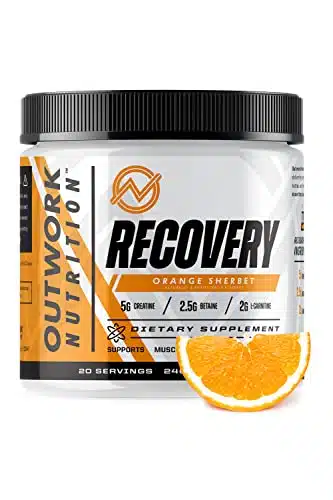 Outwork Nutrition Recovery Supplement   Post Workout Recovery Drink &Amp; Muscle Builder For Men And Women, Gym Post Workout Nutrition, Recharge Your Muscles, Backed By Science  Orange Sherbet, Grams