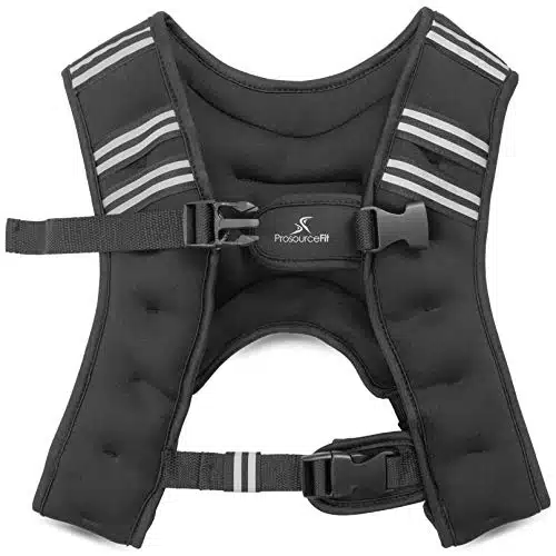 Prosourcefit Exercise Weighted Training Vest For Weight Lifting, Running, And Fitness Body Weight Workouts; Men &Amp; Women   Lb, Black
