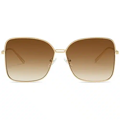 Sojos Large Square Oversized Sunglasses For Women Big Designer Style Sunnies Sj, Goldbrown
