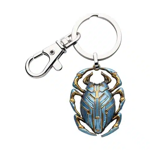 Salesone Blue Beetle Film Official D Keychain   Officially Licensed Dc Comics Blue Beetle Movie D Key Ring, Cm