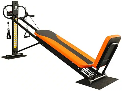 Signature Fitness Multifunctional Home Gym System Workout Station With Resistance Levels, Comes With Resistance Bands And Floor Mats,