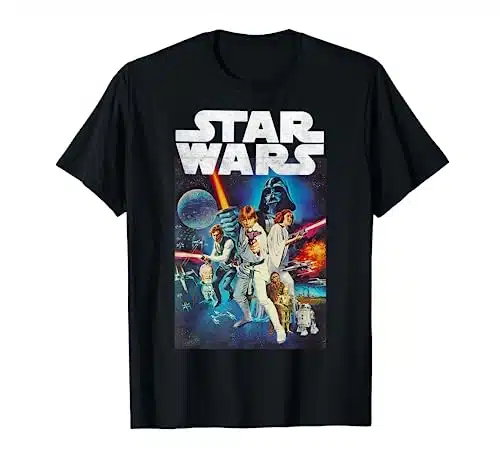 Star Wars Vintage Cast Poster T Shirt