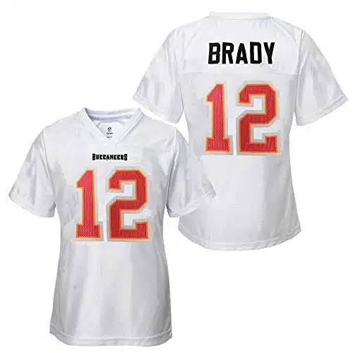 Tom Brady Tampa Bay Buccaneers #Youth Girls Sizes Player Name &Amp; Number Jersey White (Girls Medium )