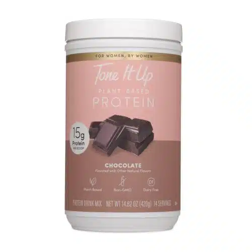 Tone It Up Plant Based Protein Powder I Dairy Free, Gluten Free, Kosher, Non Gmo Pea &Amp; Chia Seed Protein And Oat Milk I For Women I Servings, G Of Protein Â Chocolate