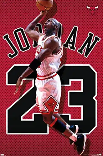 Trends International Michael Jordan   Jersey Wall Poster, X , Unframed Version