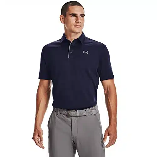 Under Armour Men'S Tech Golf Polo , Midnight Navy ()Graphite , Large
