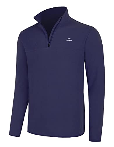 Willit Mens Fleece Golf Pullover Sweaters Quarter Zip Hiking Zip Thermal Jacket Lightweight Navy Blue Xl Willit Men'S Fleece Golf Pullover Sweaters Quarter Zip Hiking Zip Thermal Jacket Lightweight Navy Blue Xl