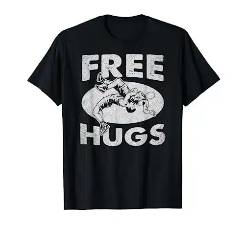 Wrestling Shirts   Funny Free Hugs Wrestling T Shirt