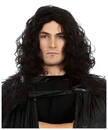 Allaura Game Of Throne Costume Jon Snow Wig  Long Wavy Hair Cosplay Wigs For Mens  John Snow Costume Wig Bruno Wig