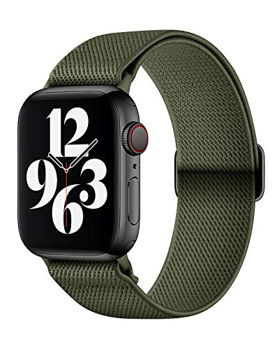 Amanecer Stretchy Nylon Watch Bands Compatible With Apple Watch Ultra Se Series Adjustable Braided Elastic Sport Loop Rugged Straps For Iwatch Women Men Army Green M Amanecer Stretchy Nylon Watch Bands Compatible With Apple Watch Ultra Se Series , Adjustable Braided Elastic Sport Loop Rugged Straps For Iwatch Women Men (Army Green, M)
