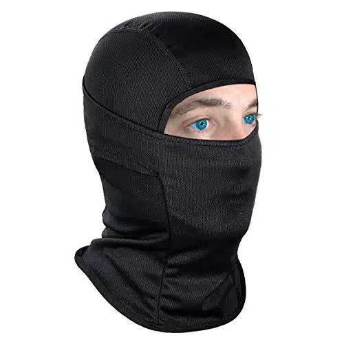 Achiou Ski Mask For Men Women, Balaclava Face Mask, Shiesty Mask Uv Protector Lightweight For Motorcycle Snowboard Black