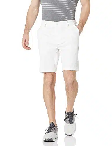 Amazon Essentials Men'S Classic Fit Stretch Golf Short (Available In Big &Amp; Tall), White,