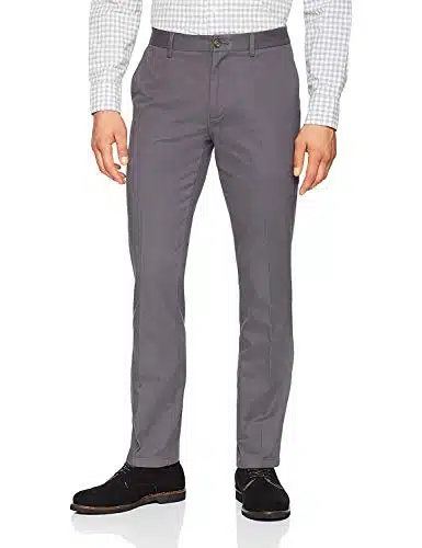 Amazon Essentials Men'S Slim Fit Wrinkle Resistant Flat Front Chino Pant, Grey,  X L