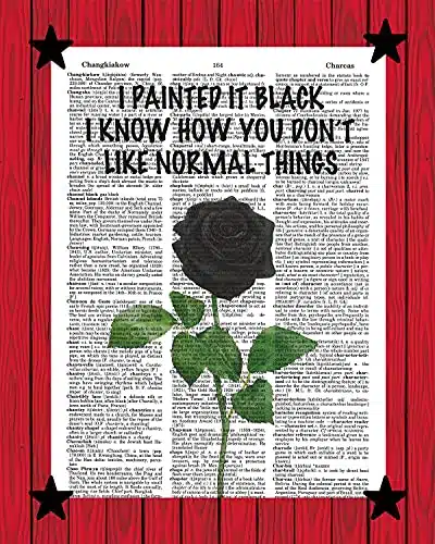 American Horror Story Wall Decor I Painted It Black I Know How You Don'T Like Normal Things Tate And Violet American Horror Story Dictionary Art Print X(Unframed)