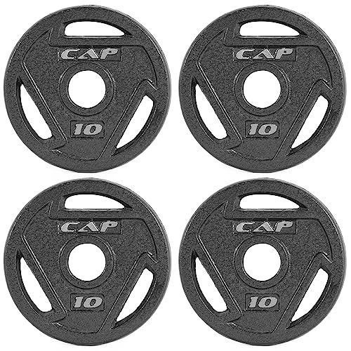 Cap Barbell Inch Olympic Grip Weight Plate, Lb, Set Of ,Black