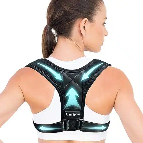 Kizu Spine Posture Corrector Adjustable Back Posture Corrector Back Support For Men And Women Relieve Mid And Upper Spine, Shoulder, Neck, Clavicle And Back Pain.(Large(Kg Kg),(Lb Lb))