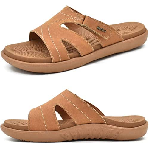 Kuailu Womens Fashion Orthotic Slides Ladies Lightweight Athletic Yoga Mat Sandals Slip On Thick Cushion Slippers Sandals With Comfortable Plantar Fasciitis Khaki Kuailu Womens Fashion Orthotic Slides Ladies Lightweight Athletic Yoga Mat Sandals Slip On Thick Cushion Slippers Sandals With Comfortable Plantar Fasciitis Khaki