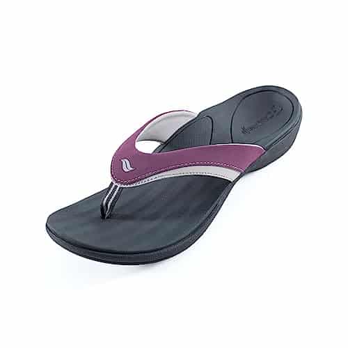 Powerstep Archwear Orthotic Sandals Women   Orthopedic Flip Flops For Arch Support &Amp; Plantar Fasciitis Pain Relief   Built In Heel Cradle For Added Support (Women'S , Plumcharcoal)