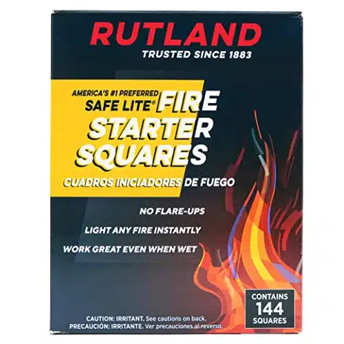 Rutland B Safe Lite Fire Starter Squares, Squares