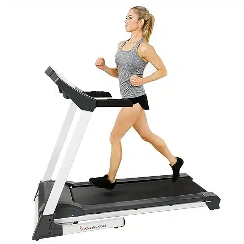 Sunny Health &Amp; Fitness Performance Treadmill Features Auto Incline, Dedicated Speed Buttons, Double Deck Technology, Digital Performance Display With Bmi Calculator And Pulse Sensors   Sf T