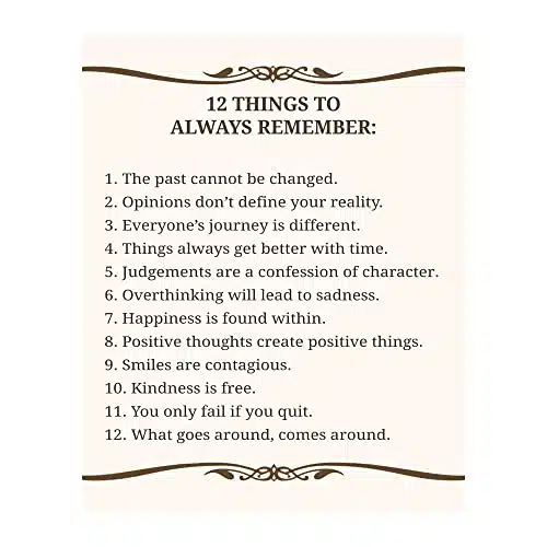 Things To Always Remember  Inspirational Wall Art Print  Motivational Wall Decor For Bedroom Decor, Home Decor, Classroom Decor, Room Decor Aesthetic, Office Decor Positive Quote Print  X