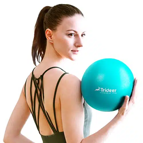 Trideer Pilates Ball Inch Core Ball, Small Exercise Ball With Exercise Guide Barre Ball Bender Ball Mini Yoga Ball For Pilates, Yoga, Core Training, Physical Therapy, Balance, Stability