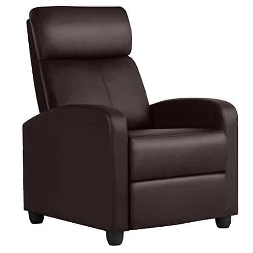 Yaheetech Recliner Chair Faux Leather Recliner Sofa Adjustable Modern Recliner Seat Club Chair Home Theater Seating Brown Yaheetech Recliner Chair Faux Leather Recliner Sofa Adjustable Modern Recliner Seat Club Chair Home Theater Seating Brown