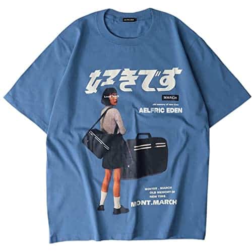 Aelfric Eden Mens Oversized T Shirts Tees Distorted Portrait Print Crew Neck Cotton Tops Streetwear Casual Shirt Aelfric Eden Mens Oversized T Shirts Tees Distorted Portrait Print Crew Neck Cotton Tops Streetwear Casual Shirt