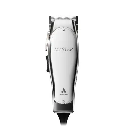 Andis Professional Master Adjustable Blade Hair Trimmer, Carbon Steel T Blade   Silver