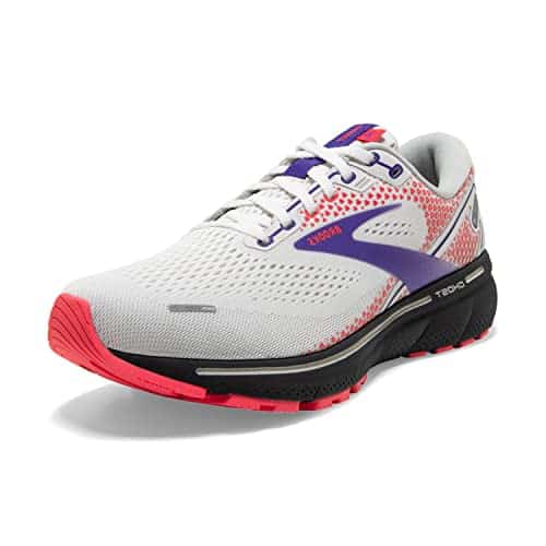 Brooks Womens Ghost Neutral Running Shoe Whitepurplecoral Edium Brooks Women'S Ghost Neutral Running Shoe Whitepurplecoral Edium