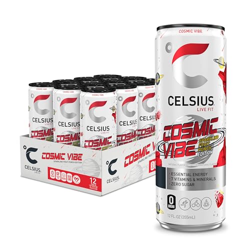 Celsius Sparkling Cosmic Vibe Functional Essential Energy Drink Fl Oz Pack Of Celsius Sparkling Cosmic Vibe, Functional Essential Energy Drink Fl Oz (Pack Of )