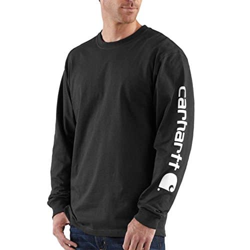 Carhartt Men Loose Fit Heavyweight Long Sleeve Logo Sleeve Graphic T Shirtblackmedium Carhartt Men Loose Fit Heavyweight Long Sleeve Logo Sleeve Graphic T Shirt,Black,Medium