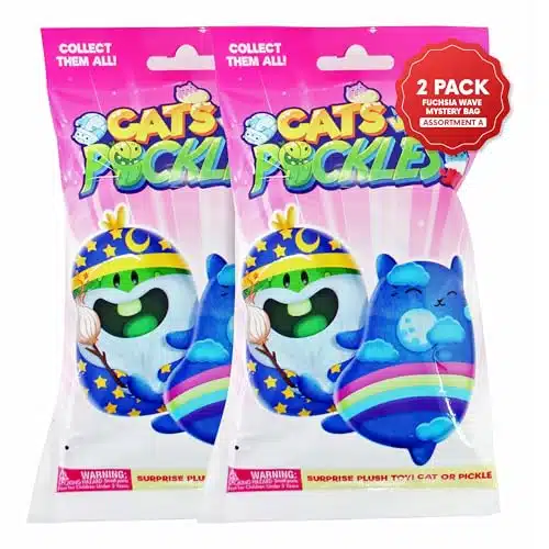 Cats Vs Pickles Pk Mystery Bags Bean Filled Plushies  Stocking Stuffers  Blind Bags For Girls And For Boys  Surprise Bean Collectibles  Sensory Friendly Mystery Bag For Kids &Amp;