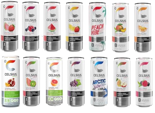 Celsius Energy Drink Variety Pack Flavor Assortment Fl Oz Cans Raspberry Acai Green Tea Sparkling Fuji Apple Pear Arctic Vibe Peach Vibe Grape Rush Grapefruit Kiwi Celsius Energy Drink Variety Pack Flavor Assortment Fl Oz Cans Raspberry Acai Green Tea, Sparkling Fuji Apple Pear, Arctic Vibe, Peach Vibe, Grape Rush, Grapefruit, Kiwi