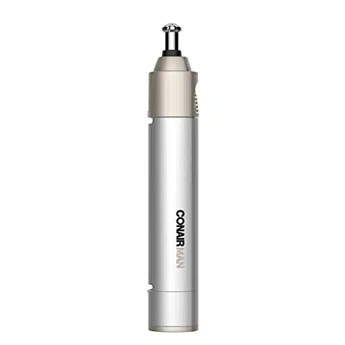 Conairman Nose Hair Trimmer For Men, For Nose, Ear, And Eyebrows, Patent Bevel Blade For No Pull, No Snag Trimming Experience, Cordless High Performance Metal Trimmer