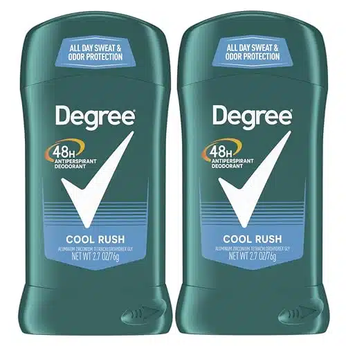 Degree Men Original Antiperspirant Deodorant For Men, Pack Of , Hour Sweat And Odor Protection, Cool Rush Oz