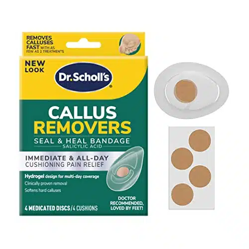 Dr. Scholl'S Callus Remover Seal &Amp; Heal Bandage With Hydrogel Technology, Ct  Removes Calluses Fast And Provides Cushioning Protection Against Shoe Pressure And Friction For A
