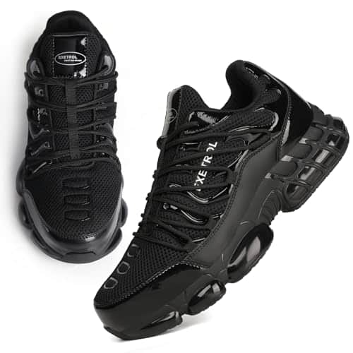 Exetrol Steel Toe Shoes For Men Women Composite Toe Sneakers Safety Non Slip Lightweight Work Shoes Indestructible Air Cushion Comfortable Black Exetrol Steel Toe Shoes For Men Women Composite Toe Sneakers Safety Non Slip Lightweight Work Shoes Indestructible Air Cushion Comfortable Black.