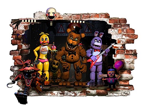 Fnaf Five Nights At Freddy'S Wall Decal Art Decor For Boys Girls Bedroom Vinyl Wall Stickers Mural Xcm