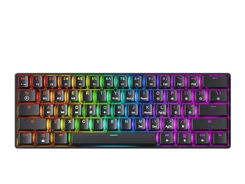 Gkechanical Gaming Keyboard Keys Multi Color Rgb Illuminated Led Backlit Wired Programmable For Pcmac Gamer Gateron Mechanical Blue Black Gkechanical Gaming Keyboard Keys Multi Color Rgb Illuminated Led Backlit Wired Programmable For Pcmac Gamer (Gateron Mechanical Blue, Black)