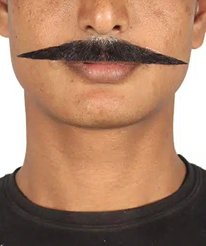 Hpo Adult Men'S Classic Pencil Thin Gentleman'S Mustache  Black Color  Novelty False Facial Hair  Costume Accessory For Adults