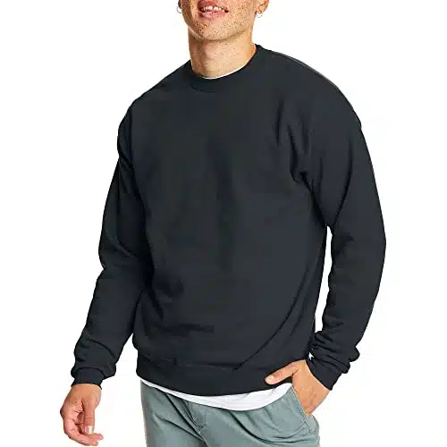 Hanes Men'S Ecosmart Sweatshirt, Black, Medium