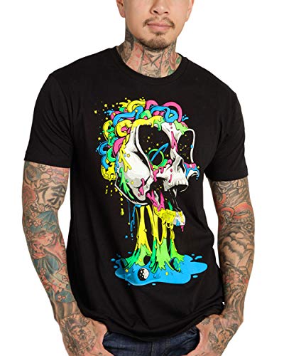 Into The Am Skeleton Design Shirts Brain Invader Skull Graphic Tee Black Large Into The Am Skeleton Design Shirts Brain Invader Skull Graphic Tee (Black, Large)