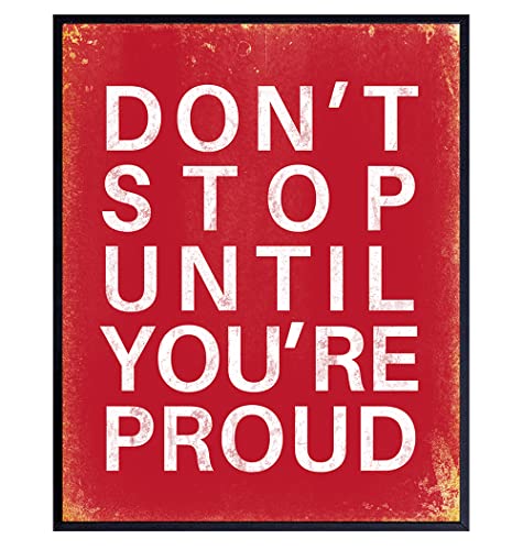 Inspirational Quote Typography Wall Art   Unique Home Decor For Office, Gym, Kids, Teens Bedroom   Motivational Gift For Entrepreneurs, Workout And Weight Lifting Fans   Xpict