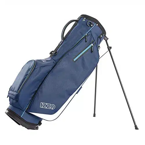 Izzo Golf Izzo Ultra Lite Stand Golf Bag With Dual Straps &Amp; Exclusive Features, Navy Bluelight Blue
